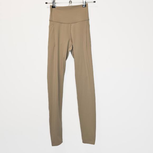 Joja Pocket Spin‎ Workout Leggings Sand Beige 26" Inseam Yog Pants Size Small - Picture 3 of 12